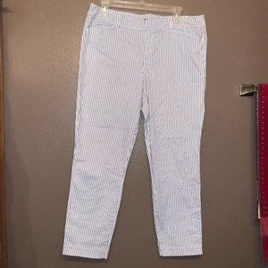 Old Navy Pixie Pant, Blue/White Striped, Size 14